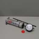 JMBay Rain Gauge Outdoor with Thermometer, Rain Gauges Outdoors Best Rated, Large Font Rain Measure Gauge for Yard, Rain Water Meter with Thickened Plastic Tube and Duralbe Metal Stake for Patio,Lawn