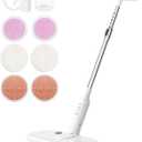 Adjustable Cordless Electric Spin Mop with self-propelled water sprayer/8000mAh Battery/LED Headlight,self-propelled design with 6 Washable mop Pads for Hardwood, Tile Floors, Quiet Cleaning/Waxing