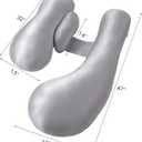 Pregnancy Pillows for Side Sleeping - Adjustable Belly & Back Support Pillow,H Shaped Full Body Maternity Pillow with Cooling Removable Cover, for Pregnant Women and Adults(Grey)