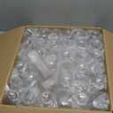 HOMIP 36pcs Clear Plastic Champagne Flutes - 9oz Disposable Champagne Flutes Stemless Toasting Glasses, Ribbed Ripple Design (BPA-Free) for Weddings, Bars & Events - Disposable Party Cups