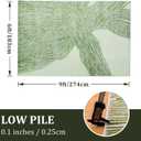 YIHOUSE Green Rug for Living Room, 69 Modern Abstract Area Rug, Geometric Contemporary Wave Striped Rugs for Playroom Nursery, Washable Nonslip Large Ultra-Thin Rug for Bedroom Dining Room