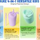 Fimibuke Kids & Toddler Cups, 10 OZ Spill Proof Straw Cups for Toddlers, 2 Pack Leak-Proof Kid Insulated Tumbler with Screw-On Lid & Silicone Straw with Stopper, Stainless Steel Sippy Cup for Girl Boy