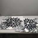 DFXSZ Black Grey Flower Pillow Covers 20x20 Inch Set of 2 White Gray Colored Throw Pillows Outdoor Waterproof Decor for Living Room Sofa Patio Funiture Garden Floral Polyester Pillow Covers 002I20