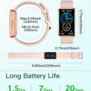 HUAKUA Fitness Tracker No Bluetooth No APP No Phone Needed, Fitness Watch for Men Women Parents IP68 Waterproof with Full Touch Screen Steps Calories Counter Sleep Tracker Alarm Clocks (Pink)