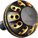 GOMEXUS Power Knob 38mm for Penn Clash Conflict 2000-4000 Sustain FE 4000 5000 Spinning Reel Handle Knob No Shaft Black Gold