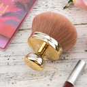3 x Large Self Tanning Brush, Oval Body Makeup Tan Brush with Wide Brush Head Self Tanner Brush Applicator Sunscreen Brush for Makeup Legs Arms Face Body (Gold)