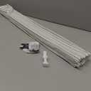 No Tools No Drill Cordless Roman Shades for Indoor Windows 100% Blackout, for Window Size 29" W 64" H White