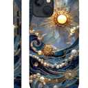 ZHEGAILIAN Case for iPhone 13 iPhone 14,The Sun Shines On The Waves for 2 in 1 Hard Shell + Soft Silicone,Shockproof Bumper Drop Protective Case