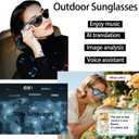 Smart Glasses with Camera, 1080P HD Video Glasses, UV Protection Sunglasses with AI Real-Time Translation, Bluetooth Audio, Recording sound, and Voice Assistant, for Travel, Outdoor, Men and Women