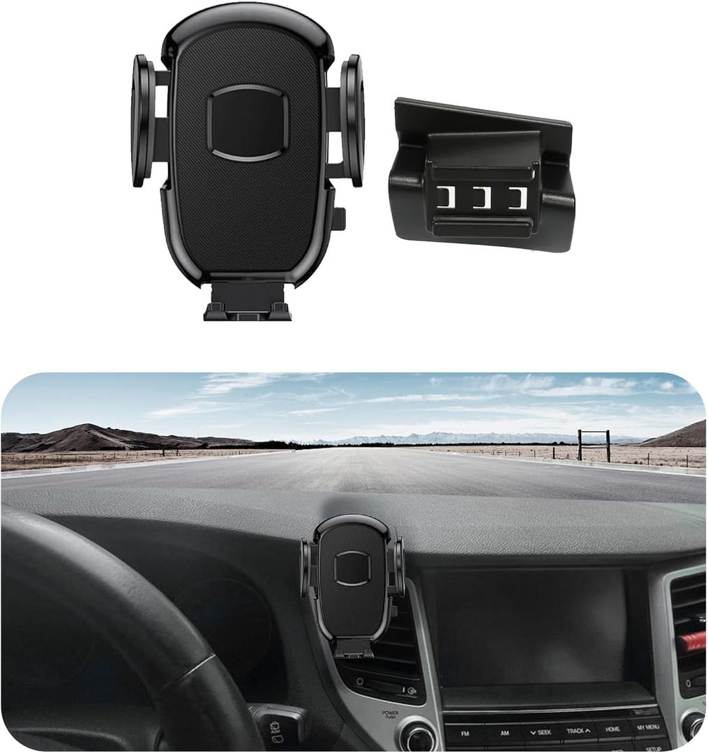 Car Phone Holder Mount Fits for Hyundai Tucson 2015-2021, Snugly fit Air Vent Cell Phone Stand Car Mount Fit for iPhone Android and All 4.7-7 inch Smartphones, 360Rotable, Easy to Install