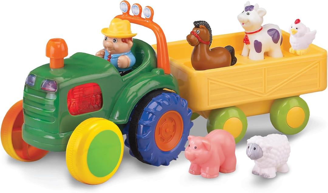 Kidoozie Farmer & Friends Tractor  Farm Playset with Toy Tractor, Figure and Farm Animals  Suitable for Toddlers and preschoolers Ages 12+ Months