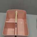 rejomiik Portable Shower Caddy Basket Plastic Cleaning Caddy Organizer Storage Tote with Handle for Bathroom, College, Dorm Room Essentials, Pink