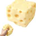 Cheese Squishy, Squeeze Cheese Toys with Soft Skin-Feel for Stress & Anxiety Relief Fidget (Yellow-2.76IN)