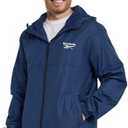 Reebok Rain Jacket Men with Hood, Windbreaker Men Lightweight Waterproof Jacket XXL