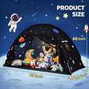 Sumbababy Space Kids Bed Tent for Boys, Galaxy Twin Size Bed Tents Canopy for Kids Indoor Privacy Sleeping Queen Size Toddler Blackout Bunk Tents for Birthday Christmas Castle Gift Toy, Black