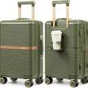 Joyway Lightweight Carry-On Luggage 20 Inch with Spinner Wheels, TSA Lock, Durable ABS Hardshell Suitcase for Business & Travel (Dark Green, 20 Inch)