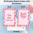 3 x Birthday Invitations, Strawberry Birthday Invites for Girls Boys, Berry First Party Decorations with Envelopes Supplies Favors - A07
