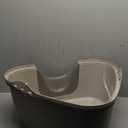 Amazon Basics Cat Litter Box with Lid, No-Mess, Standard, unisex, Charcoal, 26 in x 23 in x 20 in