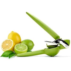 Chef'n FreshForce Lemon Squeezer Citrus Juicer, Manual Hand Press with Dual-Gear Power for Maximum Juice Extraction, Durable, Lime Green
