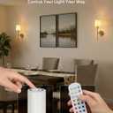 Rechargeable Wall Lights, Battery Operated Wall Sconce Set of 2, 7500mAh, Dimmable, Remote Control, Timer, Magnetic Bulb, 3 Color Temps, RGB, Wireless Wall Lamps, for Bedroom Living Room Hallway Decor