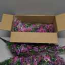 Dolicer 4 Packs Look Real Artificial Flowers for Outdoors, Fake Artificial Hanging Flowers for Outdoors Realistic UV Resistant Hanging Flowers Silk Petunia Faux Flowers for Porch Patio(Purple+Fuchsia)