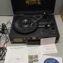 Vinyl Record Player Bluetooth Turntable 3-Speed Suitcase Portable Vintage Belt-Driven Record Player with Built-in Speakers RCA Line Out AUX in Headphone Jack LP Recording to Convert Records to MP3