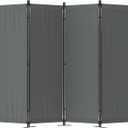 Morngardo Room Divider, Folding Privacy Screens, 4 Panel Room Partitions, 88" Foldable Wall Dividers, Portable Separating for Home Office Bedroom Dorm Decor (Grey)
