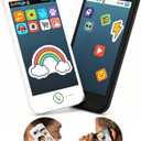 Toy Phone for Kids 2 Pack, Rechargeable Two-Way Voice Walkie Talkie Phones, One-Button Talk, Clear Sound, Screen-Free Pretend Toys with Fun Stickers for Boys Girls Indoor Outdoor Play
