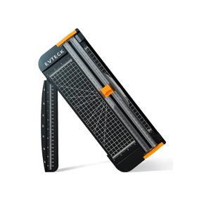 Evteck Paper Cutter 12 Inch Paper Trimmer Slider Crafting Scrapbooking Supplies for A4 Vinyl Photo Cardstock with Security Blade and Foldable Ruler