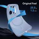 3 x ESR for iPhone 14 Pro Case, Compatible with MagSafe, Military-Grade Protection, Resists Yellowing and Scratches, Magnetic Phone Case for iPhone 14 Pro, Zero Series, Frosted Blue