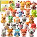 DMIGHT Party Favors for Kids 24PCS Safari Animal Squishy Toys,Goodie Bag Stuffers, Pinata Stuffers,Birthday Gifts for Boys & Girls,Treasure Chest Prizes,Classroom Prizes for Kids