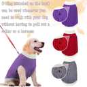 2 x Small Dog Sweaters with Leash Hole Turtleneck Dog Sweaters Knitwear Boys Girls Warm Soft and High Stretch Pet Clothes for Fall WinterPet Shirts for Kitten Puppy Purple Large