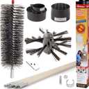 Dryer Vent Duct Cleaning Kit - Gardus RLE202 LintEater Rotary Dryer Vent Cleaner Kit, Removes Lint, Dryer Vent Cleaning System Extends Up to 12 with 4 Flexible 3' Rods, Air Duct Cleaning Tools