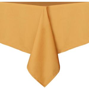 sancua Rectangle Tablecloth - 60 x 60 Inch - Stain and Wrinkle Resistant Washable Polyester Table Cloth, Decorative Fabric Table Cover for Dining Tables, Buffet Parties and Camping, Gold