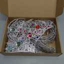 30 Pcs Princess Crown Set Tiaras for Girls Plastic Tiaras Bulk Dress up Costume Party Favors Accessories Kid Birthday (Silver)