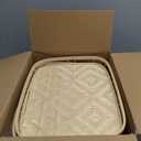 6 Pcs Bamboo Wicker Serving Trays 16.93 x 13 x 1.57 Inch Hand Woven Lap Trays for Eating Rectangular Flat Baskets Trays Decorative Bedroom Bed Tray for Eating Dinner Tray Fruit Snack Holder