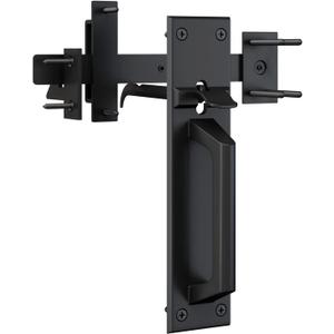 Sdstone Gate Latch Heavy Duty for Wooden Fence Aluminum Two Sided Gate Latch for Outdoor Fence Door Latch Gate Hardware for Garden Farm Black