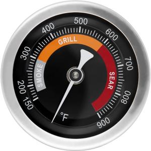 3.3" Grill Thermometer Replacement Part for Big Green Egg, Char Griller, BBQ Grill Thermometer for Smoker Outside Grill Temperature Gauge, 150-900F (3.3"- 900)