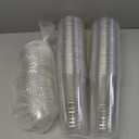 Fit Meal Prep 50 Pack 20 oz Clear Plastic Cups with Strawless Sip Lids, Disposable Plastic Coffee Cups with Lids, To Go Cups for Iced Coffee, Smoothies, Soda, Party Drinks, Bubble Tea, Cold Beverage