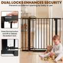 Mumeasy 29.7-40.6" Baby Gate for Stairs, Auto Close Dog Gate for Doorways