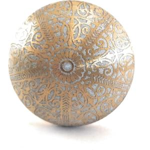 Handmade Brass White Brass Cabinet Knobs, Vintage Decorative Drawer Pulls for Trendy Cabinets, Modern Dressers & Cupboards, Brass Knobs for Kitchen & Furniture - Set of 6