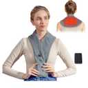 Remo Neck Heating Pad, Portable Cordless Heating Pad for Neck Pain Electric, Compact Soft with Four Heat Settings, Gift for Family, Grey