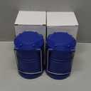 Lichamp LED Camping Lantern, 4 Pack Battery Powered Flashlight for Power Outages, Portable Collapsible Hanging Light Essential for Home, Outdoor, Emergency Lamp Survival Kit Gear for Hurricane, Blue