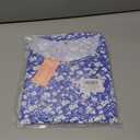 PLOKNRD Women's Casual Dress Summer Short Sleeve T-Shirt Dress Crew Neck Basic Dresses 2025 (Blue White Flower) S
