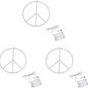 Uonlytech 3Pcs Led Peace Sign Neon Light Battery Operated Night Lamp for Bedroom Wall Decor Romantic Party Ambiance 8.66In