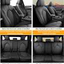 AOMSAZTO Custom Fit Seat Covers for Toyota Grand Highlander 2024 2025 2026 - (Three-Rows 7 Seats,Second Row Captain Chair) Full Set Faux Leather Black