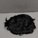 Wig Fashionable Synthetic Short Hair Toupee Breathable (Black)