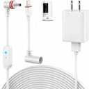 25FT Power Cord Compatible with Ring Spotlight Cam Pro(Battery), Stick Up Cam Battery, Plug-in/Stick up Cam Pro/RingTilt Indoor Cam,10W Ring Cable with Light DC Port & Type C Port (White)