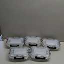 HOMBERKING 10 Pack Borosilicate Glass Meal Prep Containers with Locking Lids, Glass Food Storage Containers Set, Airtight Lunch Bento Boxes, BPA-Free & Leak Proof, 36oz & 14oz, Freezer, Oven Safe (Black)