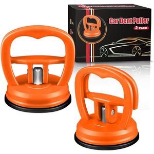 ALASMOYER Car Dent Puller, 2PCS Car Dent Remover Tools for Car Dent Repair, Glass, Screen, Tiles & Objects Moving, Orange